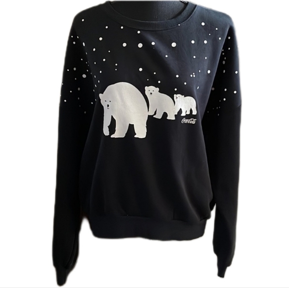 Wildfox crewneck bears black and white  Coca Cola sweatshirt pullover to… - Picture 1 of 5